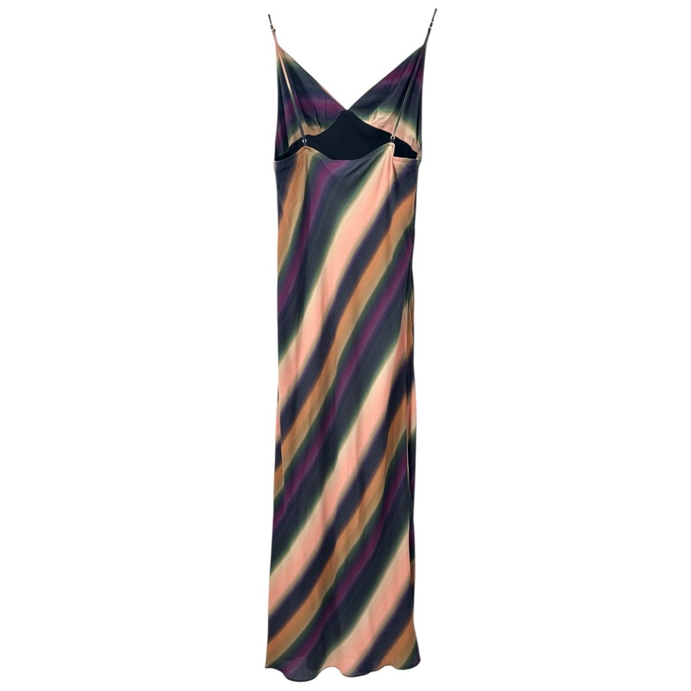 NWT DISSH Lulu Ombre Purple Green Orange Spaghetti Strap Slip On Maxi Dress - Picture 7 of 13